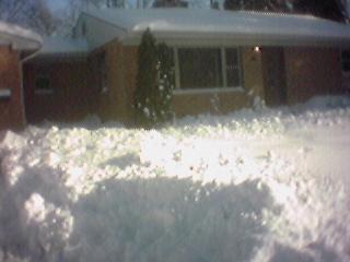 Snowed in house